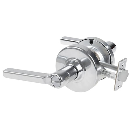 Schlage Grade 1 Bath/Bedroom Privacy Lock, Latitude Lever, Non-Keyed, Bright Chrome Finish, Non-Handed ND40S LAT 625